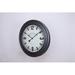 A Touch of Design Oversized Bond 31.5" Wall Clock Glass/Metal in Gray | 31.5 H x 31.5 W x 2.5 D in | Wayfair WC1062954