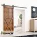 Homacer Standard Single Track Barn Door Hardware Kit in Black | 1.5 H x 4 D in | Wayfair W-YT1TGH084C