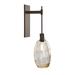 Hammerton Studio Ellisse Blown Glass Tempo Sconce Glass/Metal in Yellow/Brown | 23.5 H x 6.5 W x 9.3 D in | Wayfair IDB0035-24-FB-OA-E2