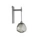 Hammerton Studio Gem Tempo Blown Glass Wall Sconce Glass/Metal in Gray/White/Brown | 17.9 H x 6.6 W x 9.1 D in | Wayfair IDB0039-18-BS-S-L1