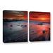 ArtWall The Brush of God - 2 Piece Wrapped Canvas Photograph Print Set Metal in Red | 32 H x 48 W x 2 D in | Wayfair 0laz050b3248w
