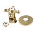 Kingston Brass Anti-Seize Deluxe Quarter-Turn Ceramic Hardisc Cartridge Angle Stop w/ Flange Metal | 2.94 H x 2.56 W x 2.5 D in | Wayfair