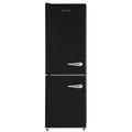 iio Retro 23" Bottom Freezer 11 cu. ft. Refrigerator, Glass in Black | 73.3 H x 23 W x 24.5 D in | Wayfair ALBR1372B-L