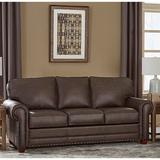 Sofa Web Raval 83" Genuine Leather Rolled Arm Sofa Bed Genuine Leather in Brown | 38 H x 83 W x 38 D in | Wayfair RavalSofabed-CHOB