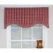 RLF Home Plaid Tailo 50" Curtain Valance Polyester/Linen/Cotton Blend in Red | 17 H x 50 W x 3 D in | Wayfair 18294-CY