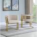 Barrel Chair - Willa Arlo™ Interiors Diesel 25" Wide Velvet Barrel Chair Velvet in White/Yellow | 29 H x 25 W x 24 D in | Wayfair