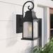 Birch Lane™ Danny 16.25" H Outdoor Wall Lantern Glass/Metal/Steel in Black | 16.25 H x 5.75 W x 8.625 D in | Wayfair DBHM5780 42475017