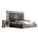 Hispania Home London Standard Bed Wood & /Upholstered/Faux leather in Black | 60 H x 84 W x 85 D in | Wayfair BEDOR140-QHG