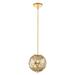 Everly Quinn Castleman 1 - Light Single Globe LED Pendant Glass in Yellow | 10.25 H x 9 W x 9 D in | Wayfair 1DC9B874561D4FFBBF4FA7CE3434D5AE