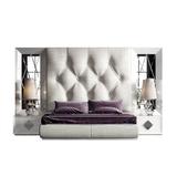 Hispania Home London Bedroom Set Upholstered, Leather in Black | King | Wayfair BEDOR78-SET5KHG