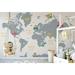 Isabelle & Max™ Peel & Stick World Map & Cartoon Animals Chicago Vinyl in Gray | 150 W in | Wayfair 9E0D4B1F85094912B1DBF06D42EAB331