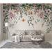 Bayou Breeze Catalano Peel & Stick Colorful Flowers & Leaves Floral Removable Wallpaper Vinyl in White | 55 W in | Wayfair