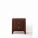 Red Barrel Studio® Anieyah 2 - Drawer Nightstand in Brown Wood in Brown/Red | 24 H x 22 W x 16 D in | Wayfair 4483F33920604D69BC72B0D43292D076