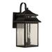 Red Barrel Studio® Annalies 3 - Bulb 20" H Seeded Outdoor Wall Lantern Glass/Metal/Steel in Brown | 20 H x 10 W x 10 D in | Wayfair