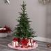 The Holiday Aisle® Layered Washington 6' Green Spruce Artificial Christmas Tree w/ 350 Clear/White Lights in Green/White | 5' H | Wayfair