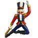 The Holiday Aisle® Nutcracker Soldier w/ Sword Hanging Figurine Ornament Plastic in Blue/Red | 4 H x 2 W x 2 D in | Wayfair