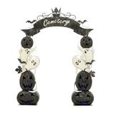 The Holiday Aisle® Large Halloween Cemetery Arch Metal in Black | 113 H x 98 W x 16.25 D in | Wayfair 191434E9D52540A68EB1F630EB3FAB2C