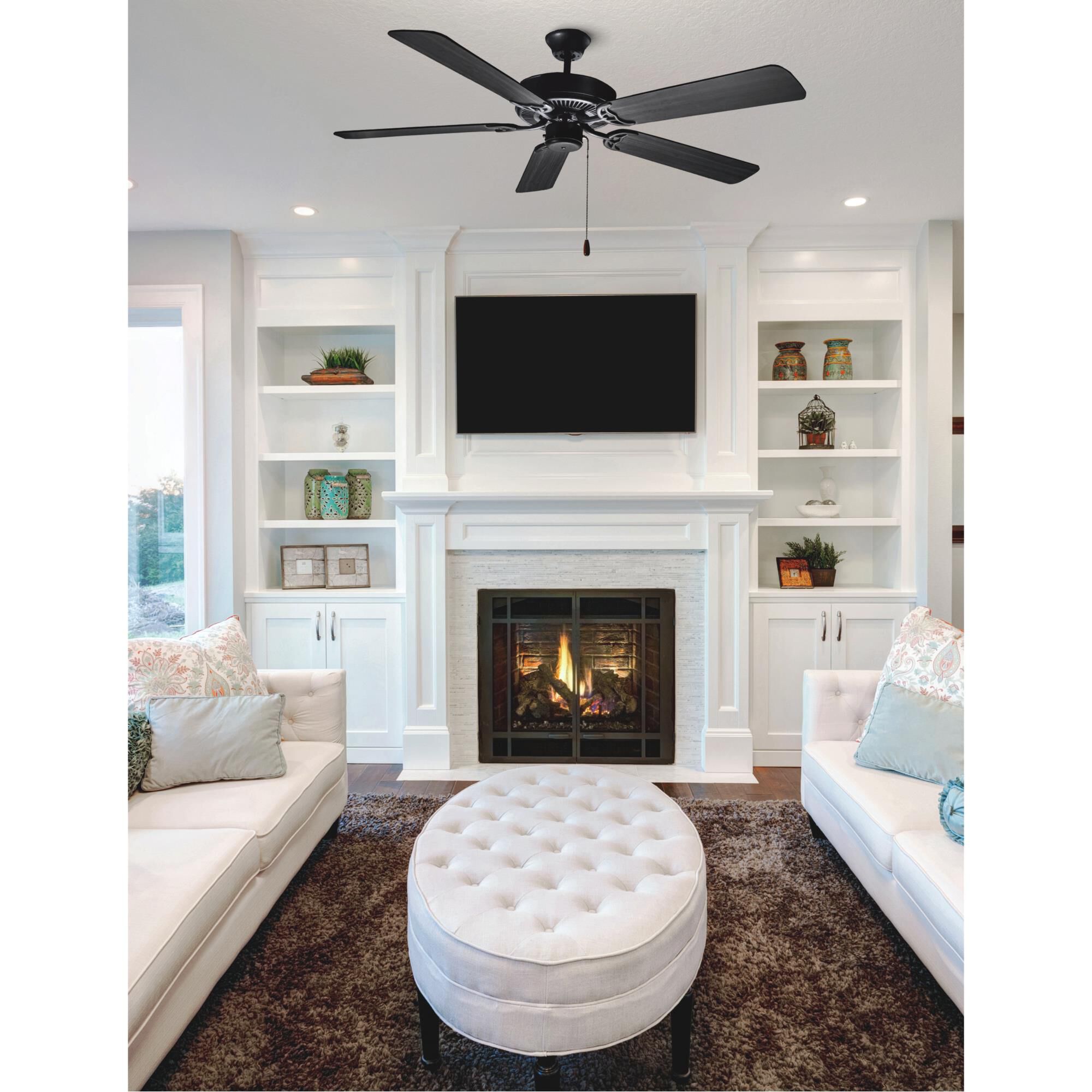 Maxim Lighting Basic Outdoor Rated 52 Inch Ceiling Fan - 89915BK