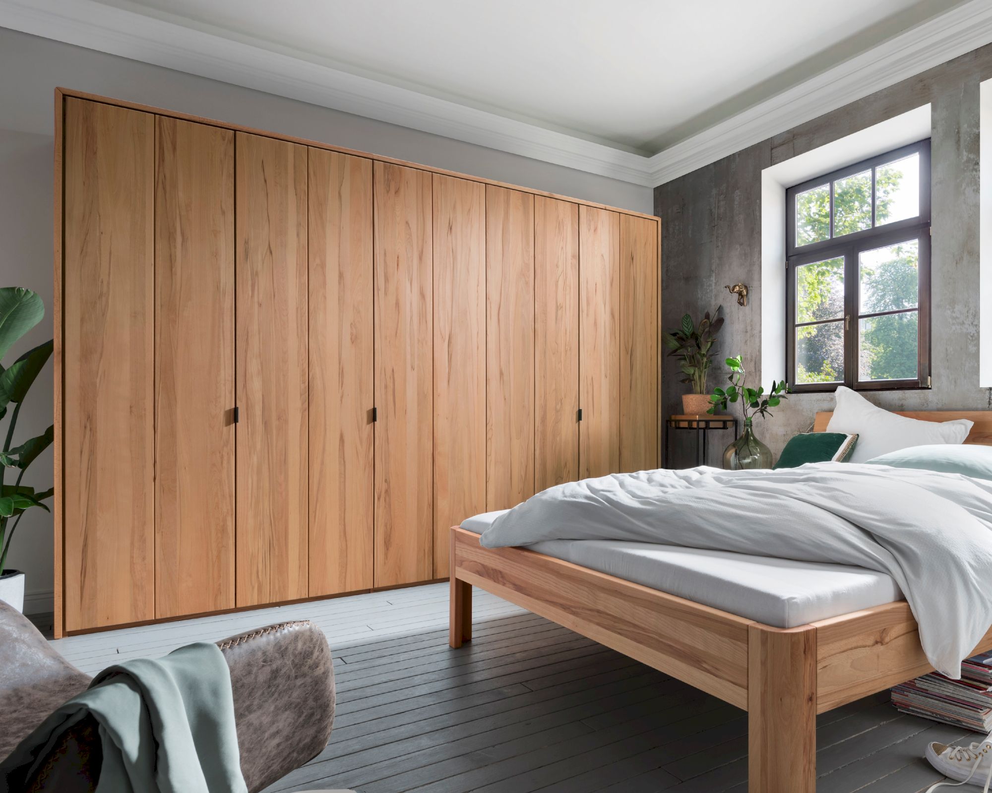 Forestales »Colorado« Massivholz Kleiderschrank I 5-türig / Kernbuche