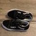 Vans Shoes | Black Vans With Removable Velcro Detailing | Color: Black/White | Size: Women 5/ 3.5 Youth