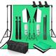 Studio lighting Kit Softbox Continuous Lighting Background Support System Black White Green Backdrop Cloth with Stand For Portrait Product Photography and Video Shooting