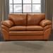 Mempra Design 65" Genuine Leather Pillow Top Arm Loveseat Genuine Leather in Brown | 34 H x 65 W x 34 D in | Wayfair 24562