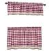 August Grove® Haylee Plaid Tailored 58" Cafe Curtain Cotton Blend in Red/White | 36 H x 58 W x 1.5 D in | Wayfair ATGR2554 27437683