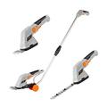 VonHaus 7.2V 2 in 1 Grass and Hedge Trimmer - Battery Powered Cordless, Interchangeable Blades, Easy Tool Blade Change, Telescopic Handle & Trolley Wheel Attachments - Lightweight Electric Trimmer