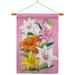 Breeze Decor Lilies 2-Sided Polyester 40" x 28" Flag set in Pink | 40 H x 28 W x 1 D in | Wayfair BD-FL-HS-104075-IP-BO-03-D-US11-BD
