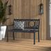 Mercury Row® Etchison Steel Garden Outdoor Bench Metal in Black | 35 H x 45 W x 24 D in | Wayfair 89199DC626294CD1A8AC1E8412194FED