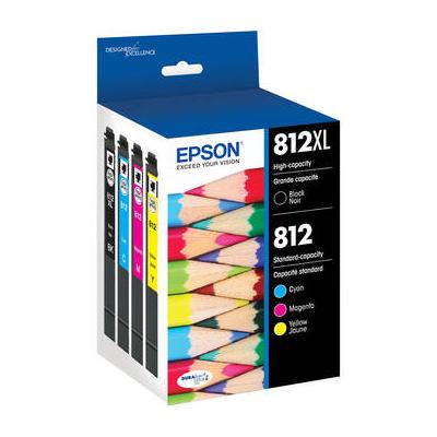 Epson T812 High Capacity Black and Standard Capacity Color Combo Pack T812XL-BCS