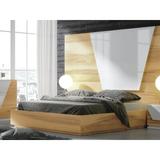 Orren Ellis Solid Wood Low Profile Standard Bed Wood in Brown | 79 H x 138 W x 84 D in | Wayfair 31507BC9B79E4B1CBE03BA32509161BA