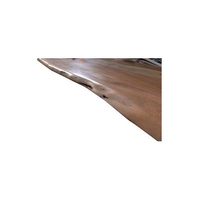 SIT Möbel Baumkante-Tisch 180x90 cm | Platte Akazie nussbaumfarbig | Metallgestell schwarz | B 180 x T 90 x H 77 cm | 07