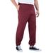 Men's Big & Tall Lightweight Elastic Cuff Sweatpants by KingSize in Heather Deep Burgundy (Size XL)