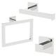 Architeckt Saturn Range Square Chrome Bathroom Accessories (3 Piece Set)