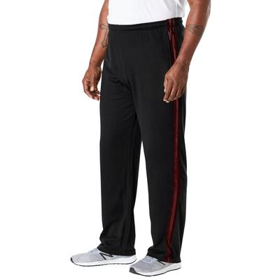 Men's Big & Tall French Terry Snow Lodge Sweatpants by KingSize in Black (Size XL)