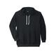 Men's Big & Tall Waffle-Knit Thermal Hoodie by KingSize in Black (Size 4XL)