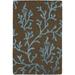 White 24 x 0.63 in Area Rug - Red Barrel Studio® Chanler Floral Hand-Tufted Wool Brown/Light Blue Area Rug Wool | 24 W x 0.63 D in | Wayfair
