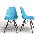 AllModern Jordan Side Chair Plastic/Acrylic in Blue/Brown | 32 H x 18 W x 20 D in | Wayfair D68CDE77C5964DBF9925F8856ED81AE4