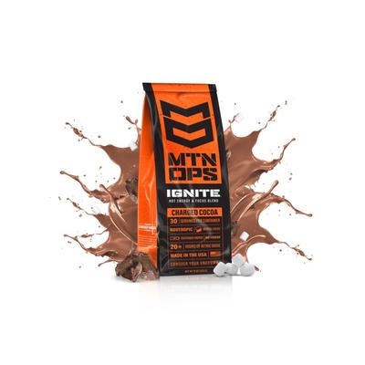 MTN OPS Hot Ignite Supercharged Energy Drink 30 Servings Charged Cocoa 1040-HC