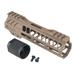 TRYBE Defense AR-15 M-LOK 7in Extra Lightweight Handguard w/ Cut-Away Rail Flat Dark Earth 7 Inch HDG7CR-FDE