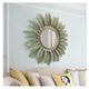 Round Wall Mirror Wall Mirrors for Living Room Green Leaves Large Circle Mirror Fancyornate Mirror Silver Decorative Wall Mountable Shabby Chic Home Decor Wall Mirrors for Hallway