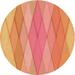 Orange/Pink 96 x 0.35 in Indoor Area Rug - Corrigan Studio® Bianca Argyle Orange/Red/Pink Area Rug Polyester/Wool | 96 W x 0.35 D in | Wayfair