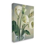 Red Barrel Studio® Soft White Calla Lily Florals Glass Jar by Eva Barberini - Graphic Art Print Canvas in Gray | 20 H x 16 W x 1.5 D in | Wayfair