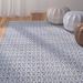 Blue/Navy 60 x 0.25 in Area Rug - Canora Grey Absaln Geometric Handmade Flatweave Cotton Ivory/Navy Area Rug Cotton | 60 W x 0.25 D in | Wayfair