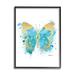 Rosdorf Park Abstract Butterfly Turquoise Blue Paint Splatter by Amanda Greenwood - Graphic Art Print Wood in Brown | 20 H x 16 W x 1.5 D in | Wayfair