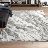 White 63 x 1.96 in Area Rug - Wade Logan® Dittman Abstract Gray/Off- Area Rug Polypropylene | 63 W x 1.96 D in | Wayfair