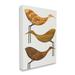 Corrigan Studio® Abstract Wooden Pattern Storks Rustic Birds by Daphne Polselli - Graphic Art Print Canvas/Metal in Brown | Wayfair