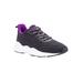 Wide Width Women's Stability Strive Walking Shoe Sneaker by Propet in Grey Purple (Size 9 1/2 W)