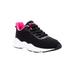 Extra Wide Width Women's Stability Strive Walking Shoe Sneaker by Propet in Black Hot Pink (Size 6 WW)